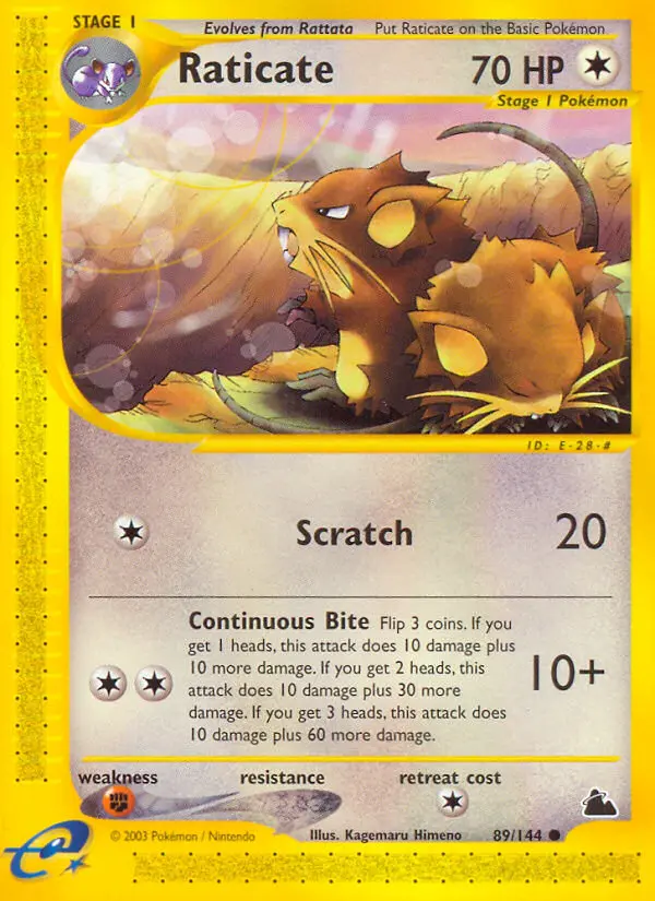 Raticate - Skyridge 089/144 (Reverse Holo)