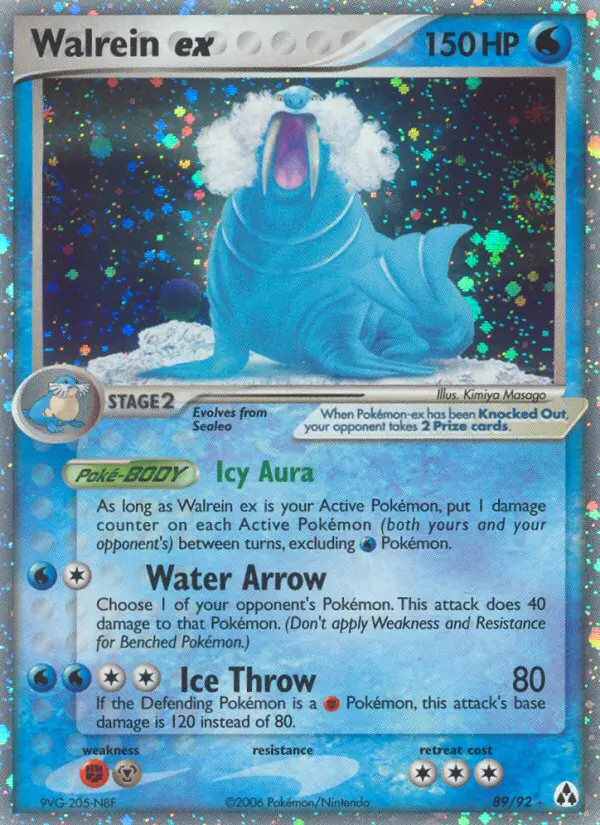 Walrein ex - Legend Maker 089/092 (Rare Holo EX)