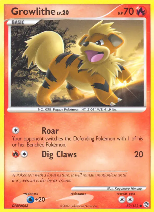 Growlithe - Secret Wonders 089/132 (Reverse Holo)