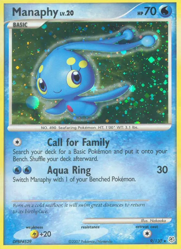 Manaphy - Diamond & Pearl 009/130 (Reverse Holo)