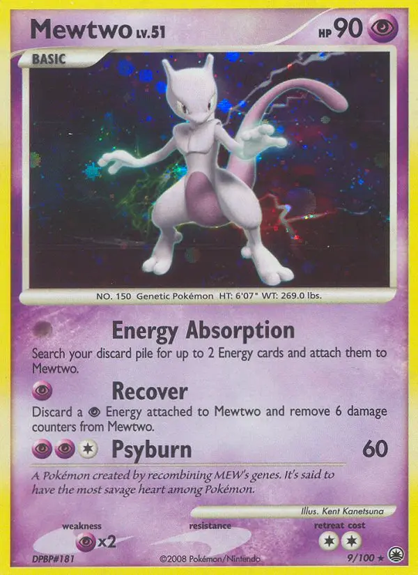 Mewtwo - Majestic Dawn 009/100 (Reverse Holo)