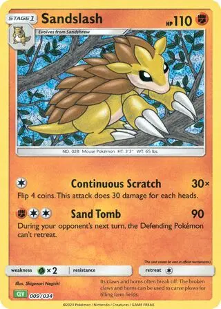 Sandslash - Venusaur & Lugia ex 009/034 (Holo)