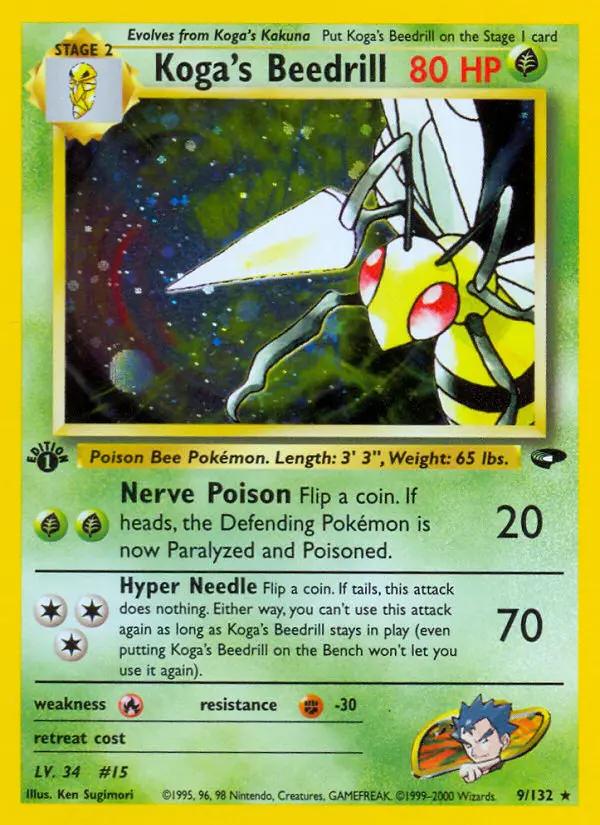 Koga's Beedrill - Gym Challenge 009/132 (Holo)