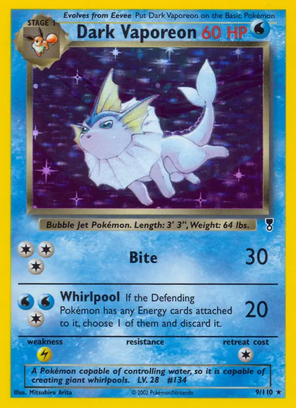 Dark Vaporeon - Legendary Collection 009/110 (Reverse Holo)