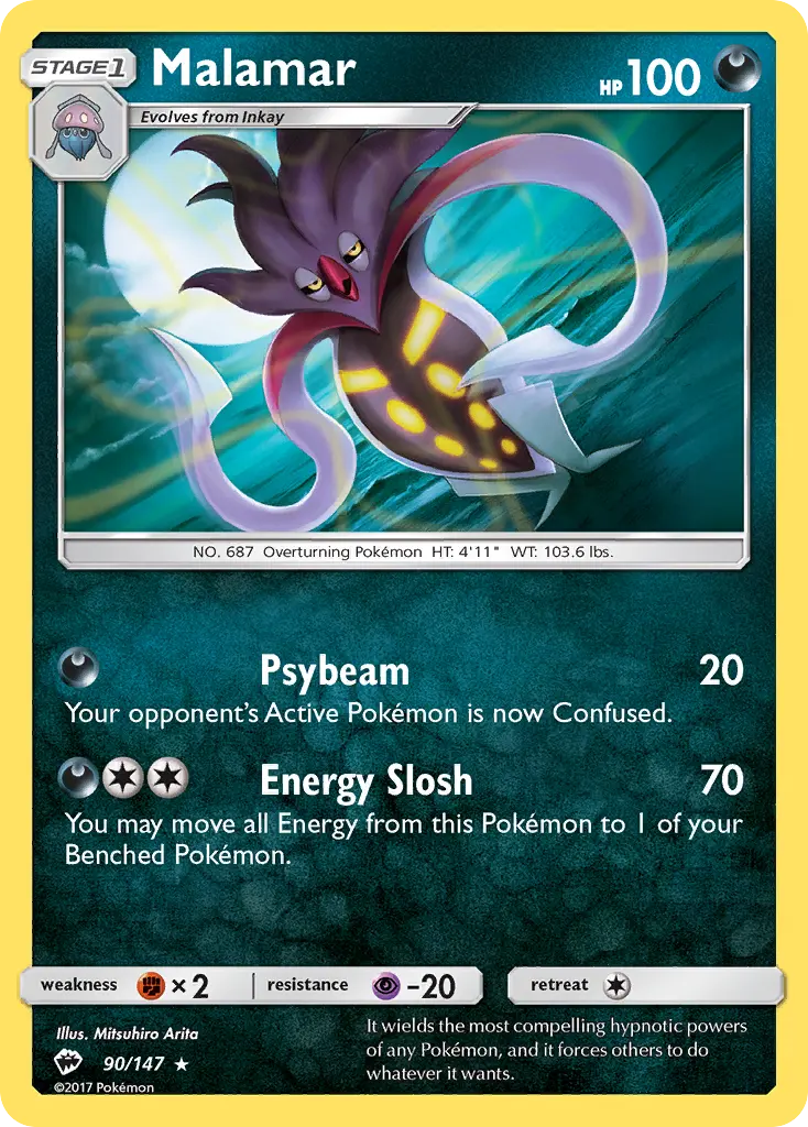 Malamar - Burning Shadows 090/147 (Reverse Holo)