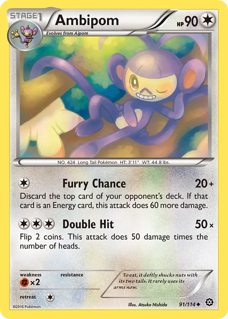 Ambipom - Steam Siege 091/114 (Reverse Holo)