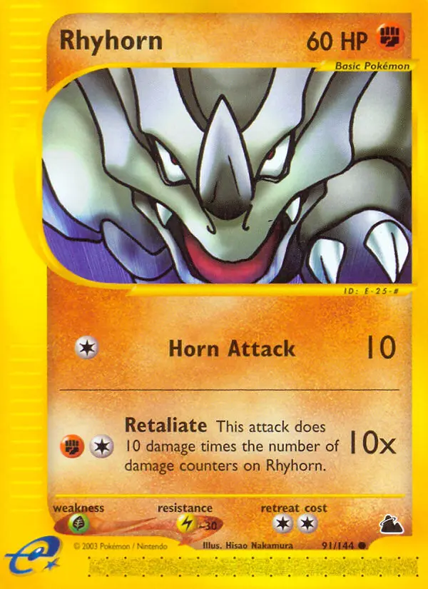 Rhyhorn - Skyridge 091/144 (Reverse Holo)