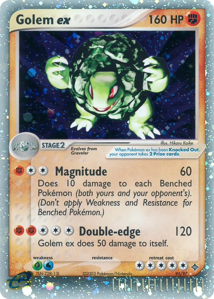 Golem ex - Dragon 091/097 (Rare Holo EX)