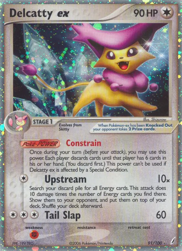Delcatty ex - Crystal Guardians 091/100 (Rare Holo EX)