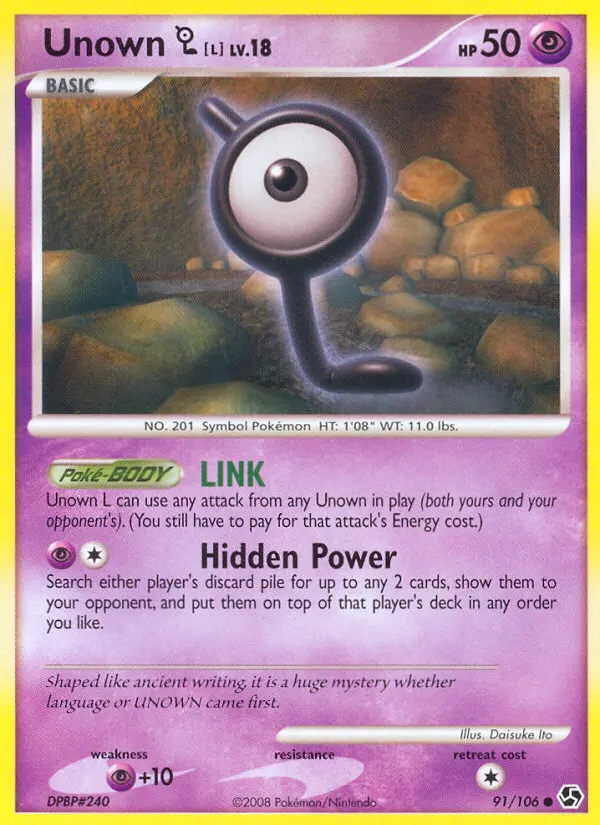 Unown [L] - Great Encounters 091/106 (Reverse Holo)