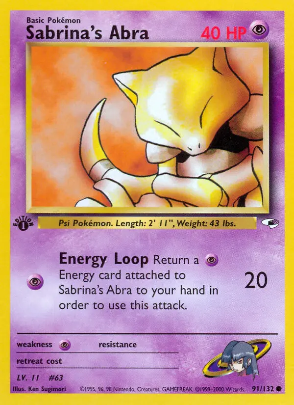 Sabrina's Abra - Gym Heroes 091/132 (Regular)