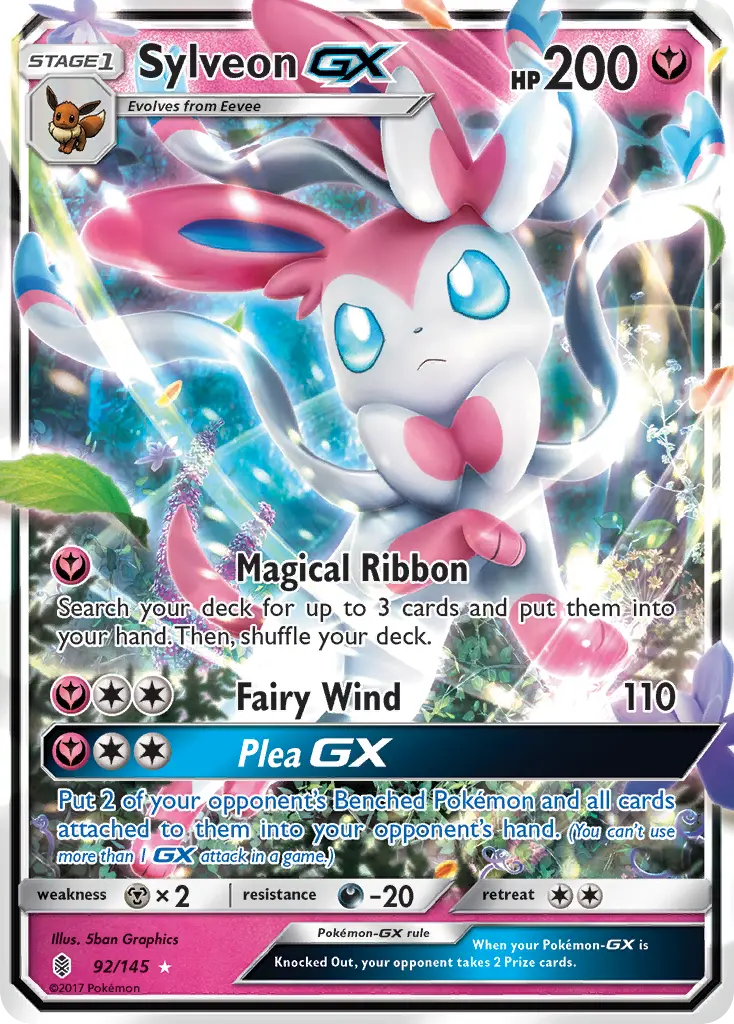Sylveon-GX - Guardians Rising 092/145 (Rare Holo GX)