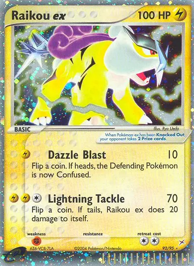 Raikou ex - Team Magma vs Team Aqua 092/095 (Rare Holo EX)