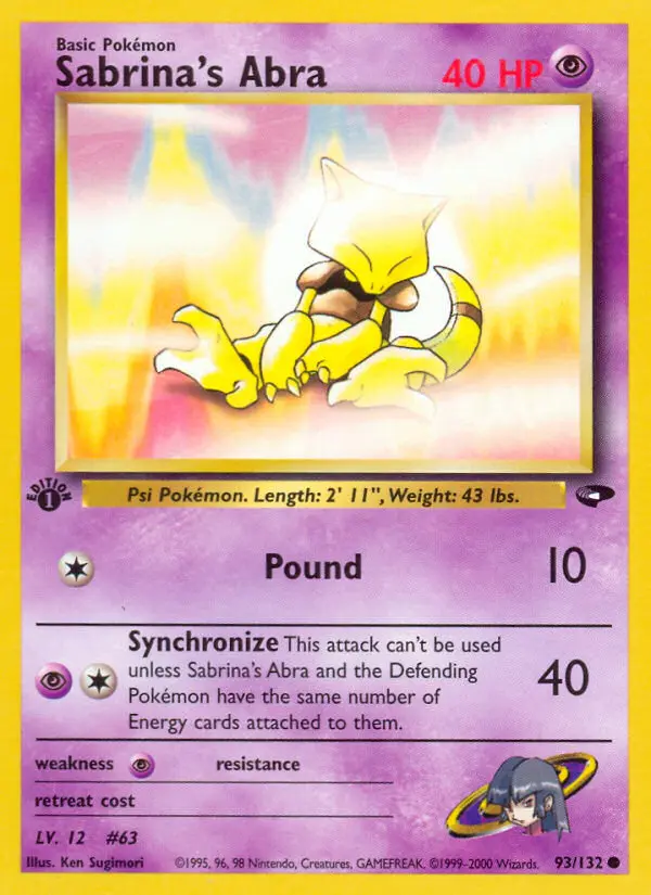 Sabrina's Abra - Gym Challenge 093/132 (Regular)