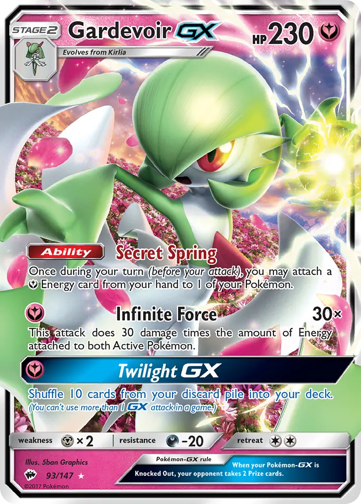Gardevoir-GX - Burning Shadows 093/147 (Rare Holo GX)