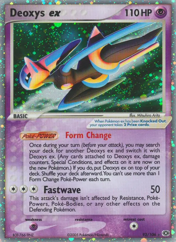 Deoxys ex - Emerald 093/106 (Rare Holo EX)