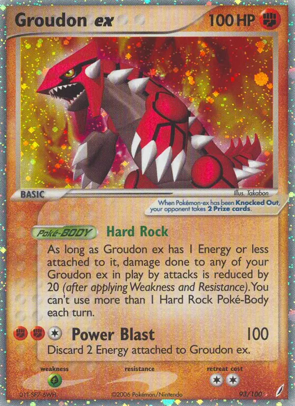 Groudon ex - Crystal Guardians 093/100 (Rare Holo EX)