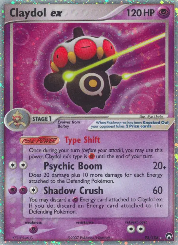 Claydol ex - Power Keepers 093/108 (Rare Holo EX)