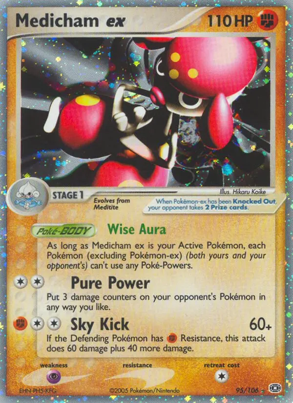 Medicham ex - Emerald 095/106 (Rare Holo EX)