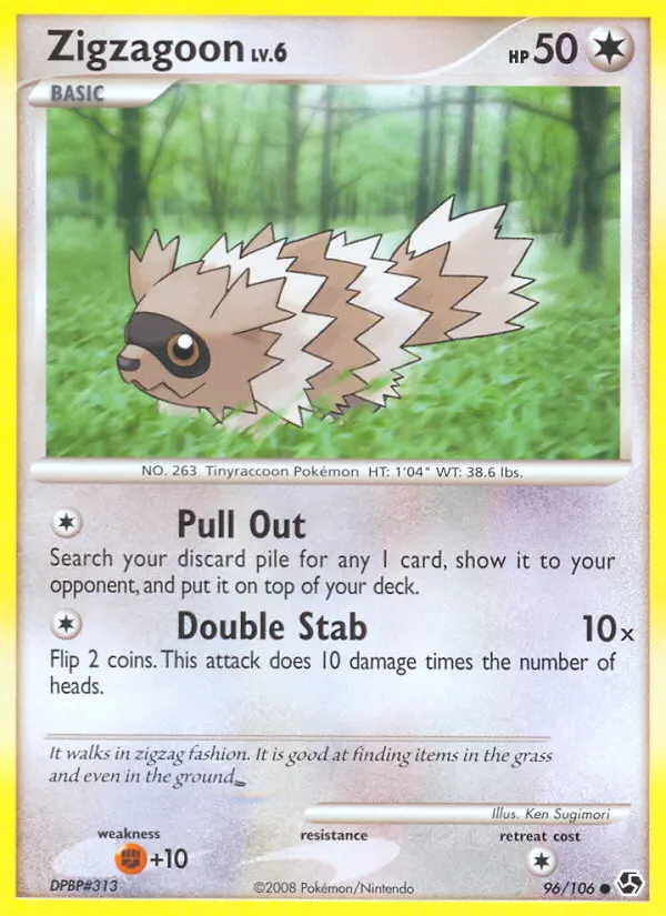 Zigzagoon - Great Encounters 096/106 (Reverse Holo)