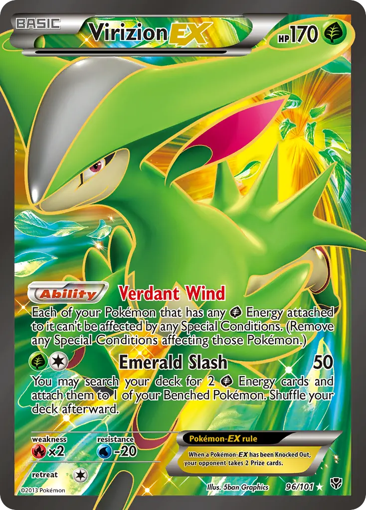 Virizion-EX - Plasma Blast 096/101 (Ultra Rare)