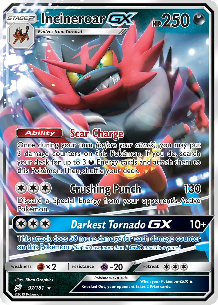 Incineroar-GX - Team Up 097/181 (Rare Holo GX)