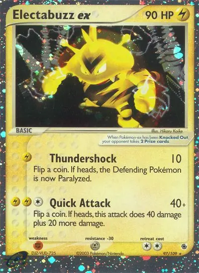 Electabuzz ex - Ruby & Sapphire 097/109 (Rare Holo EX)