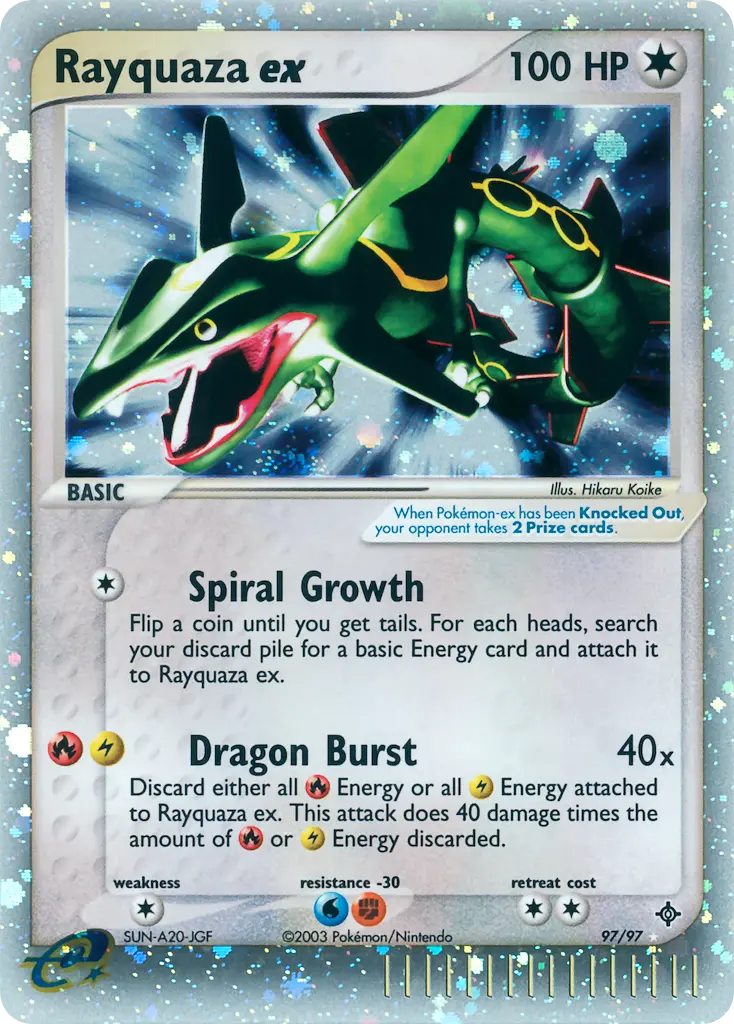 Rayquaza ex - Dragon 097/097 (Rare Holo EX)