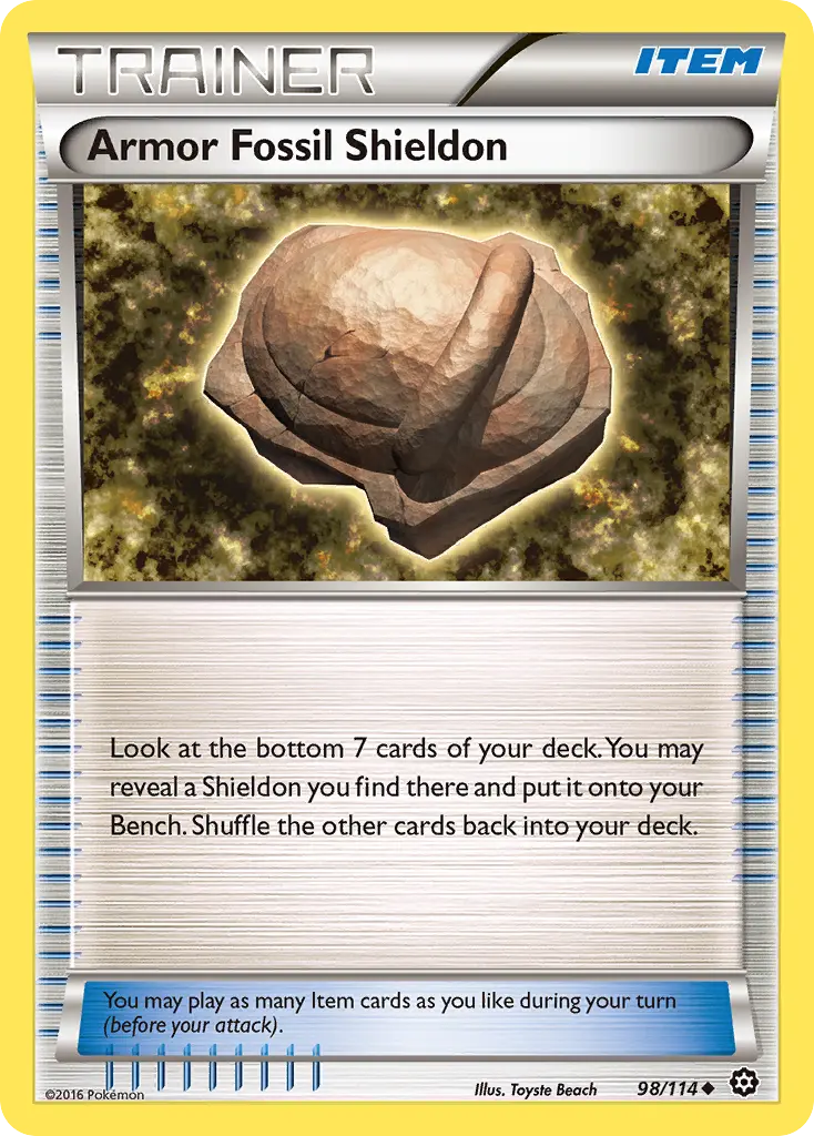 Armor Fossil Shieldon - Steam Siege 098/114 (Regular)