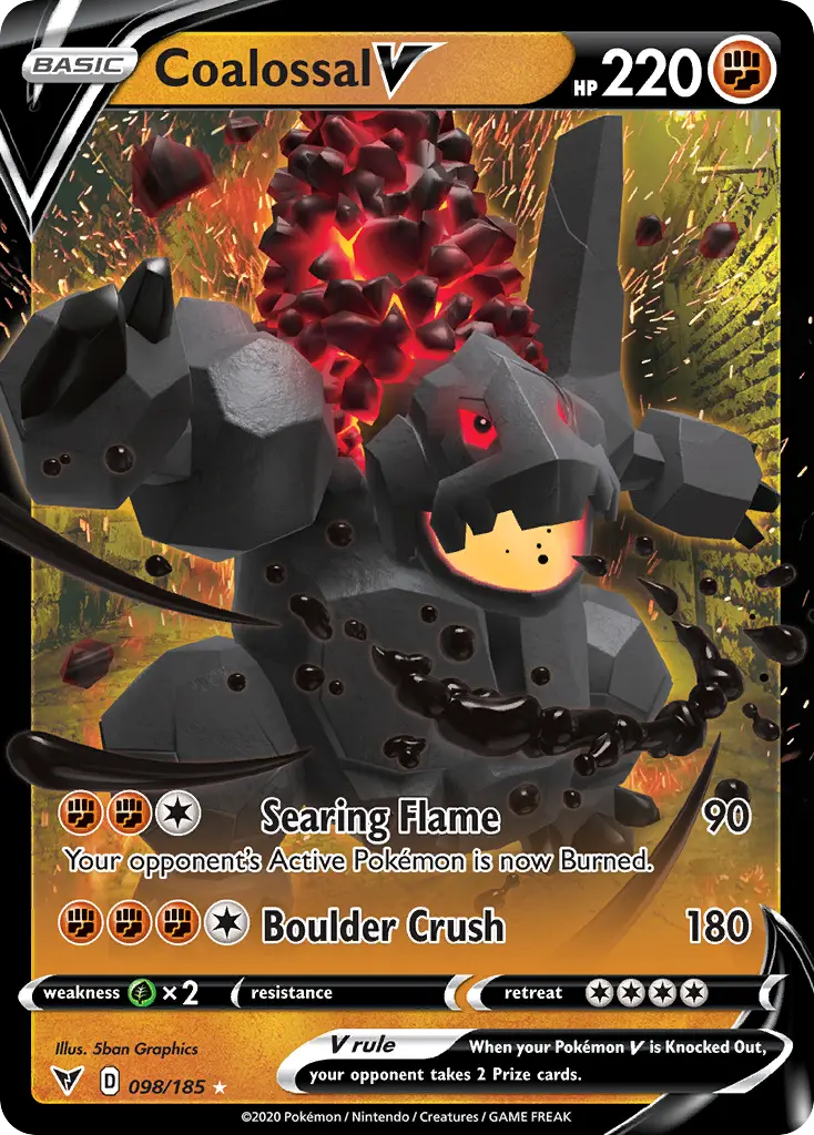 Coalossal V - Vivid Voltage 098/185 (Holo Rare V)