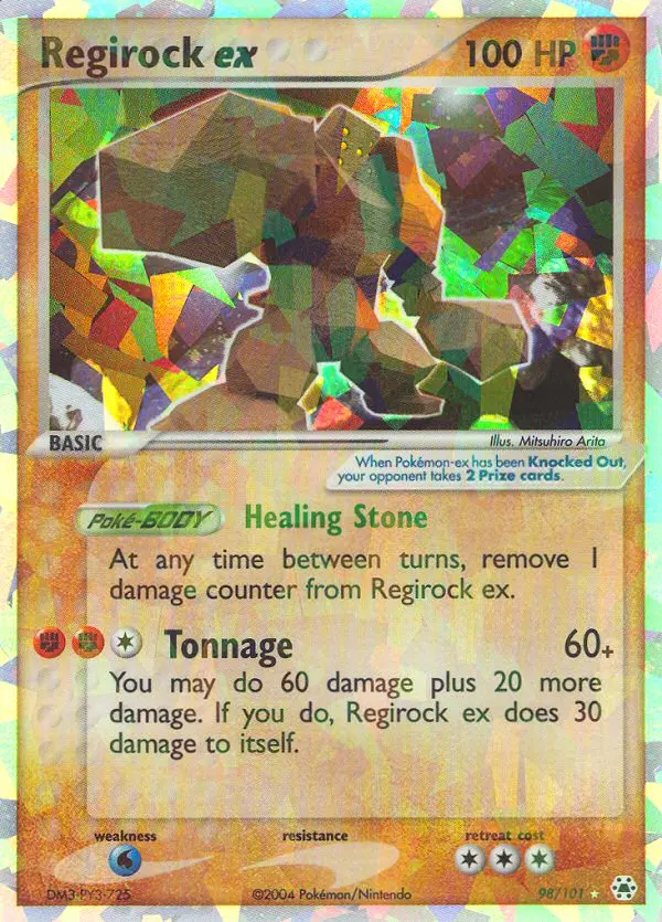 Regirock ex - Hidden Legends 098/101 (Rare Holo EX)