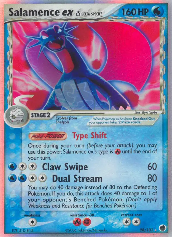 Salamence ex δ - Dragon Frontiers 098/101 (Rare Holo EX)