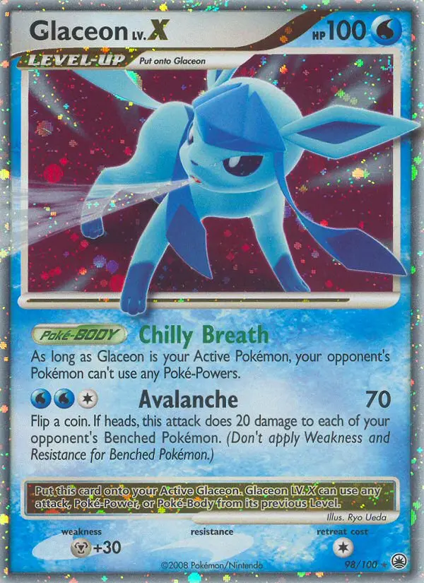 Glaceon LV.X - Majestic Dawn 098/100 (Holo)