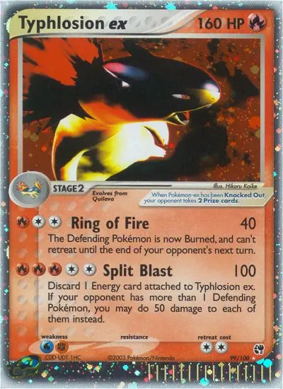 Typhlosion ex - Sandstorm 099/100 (Rare Holo EX)