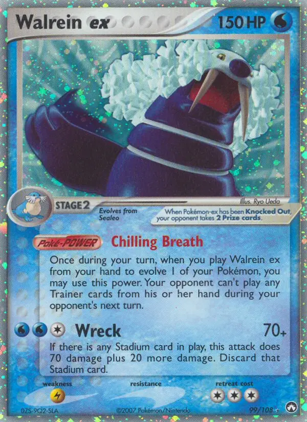 Walrein ex - Power Keepers 099/108 (Rare Holo EX)