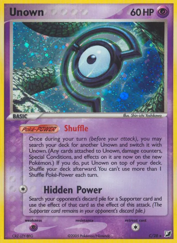 Unown - Unseen Forces C (Reverse Holo)