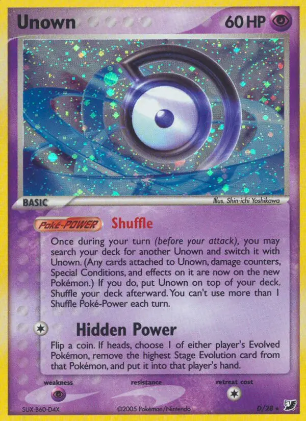 Unown - Unseen Forces D (Reverse Holo)