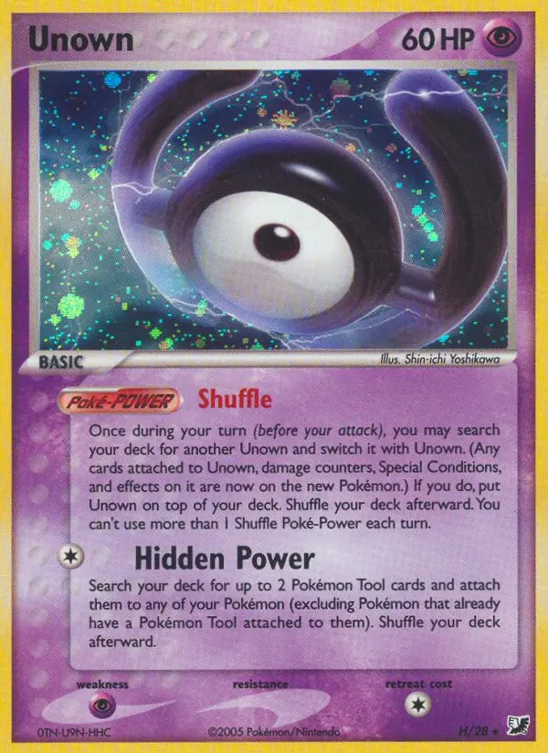 Unown - Unseen Forces H (Reverse Holo)