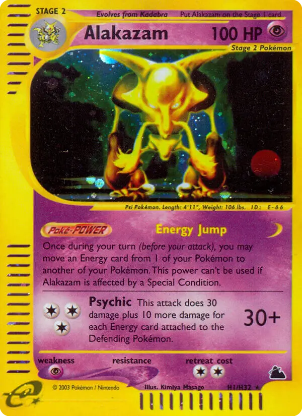Alakazam - Skyridge H1 (Reverse Holo)