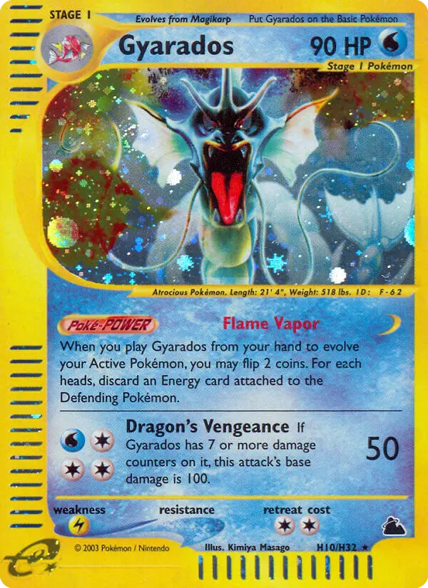 Gyarados - Skyridge H10 (Reverse Holo)