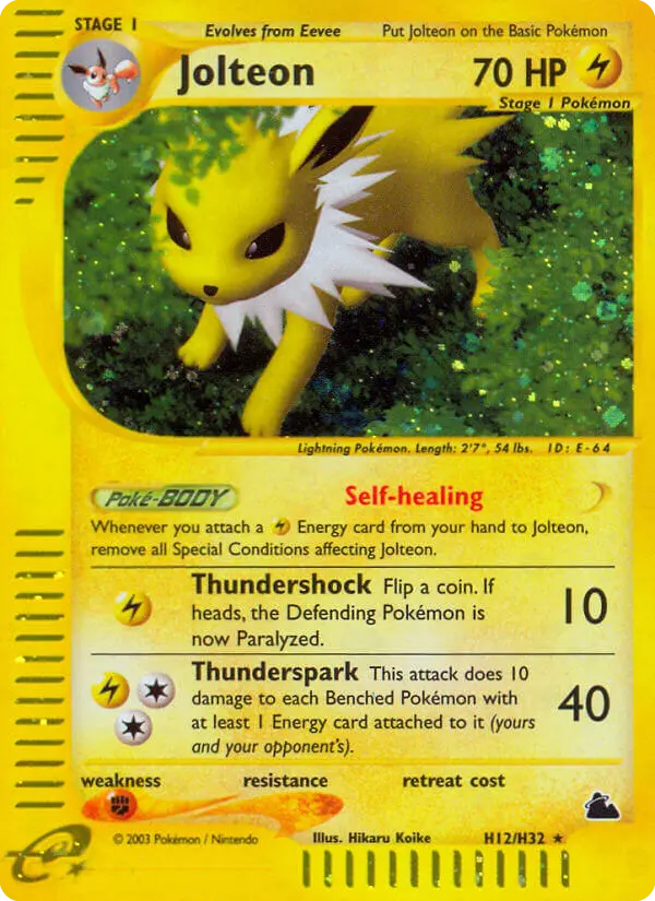 Jolteon - Skyridge H12 (Reverse Holo)