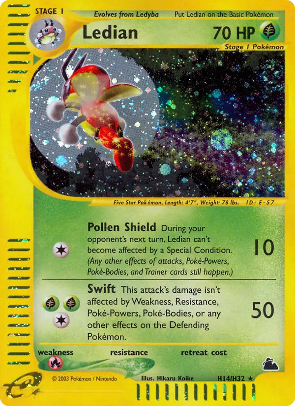 Ledian - Skyridge H14 (Reverse Holo)