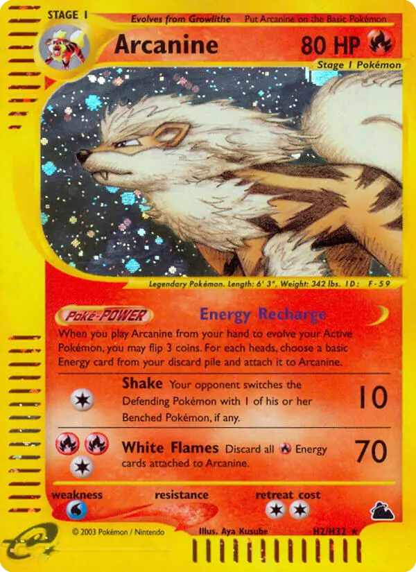 Arcanine - Skyridge H2 (Reverse Holo)