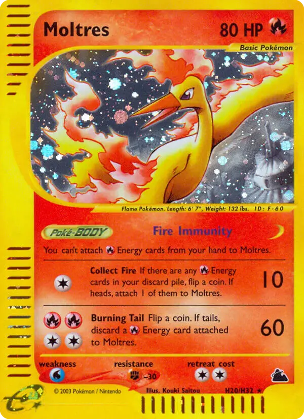 Moltres - Skyridge H20 (Holo)