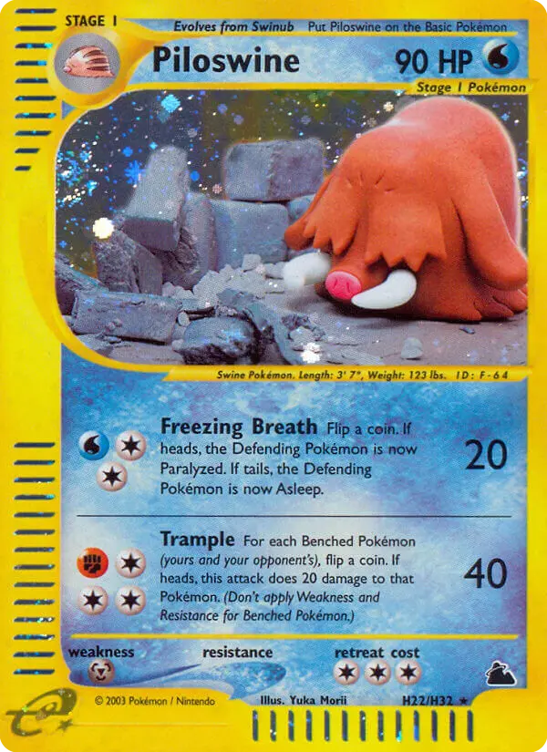 Piloswine - Skyridge H22 (Reverse Holo)