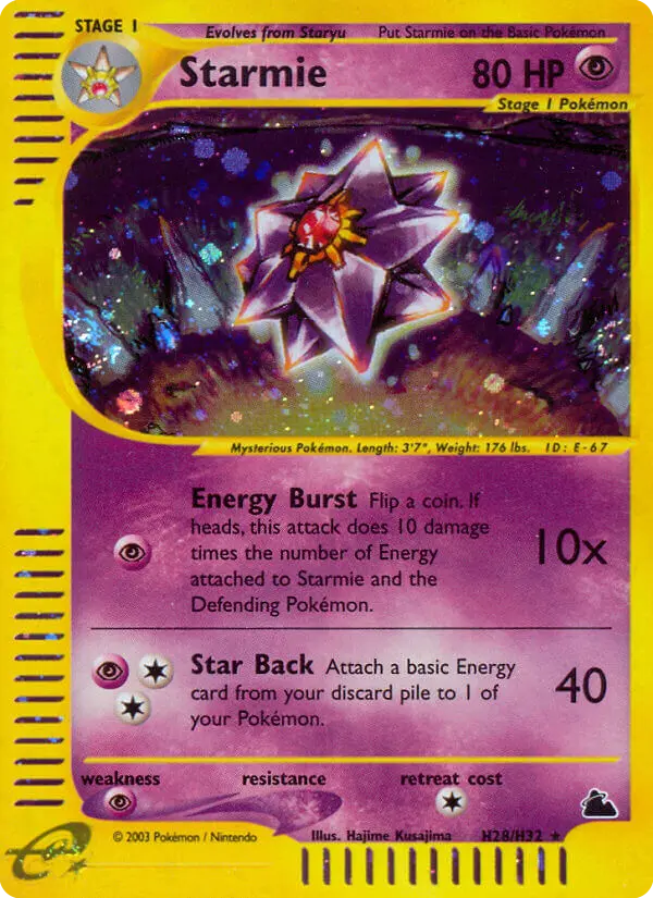 Starmie - Skyridge H28 (Reverse Holo)