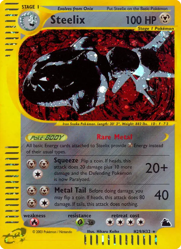 Steelix - Skyridge H29 (Reverse Holo)