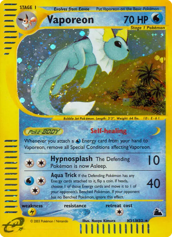 Vaporeon - Skyridge H31 (Holo)