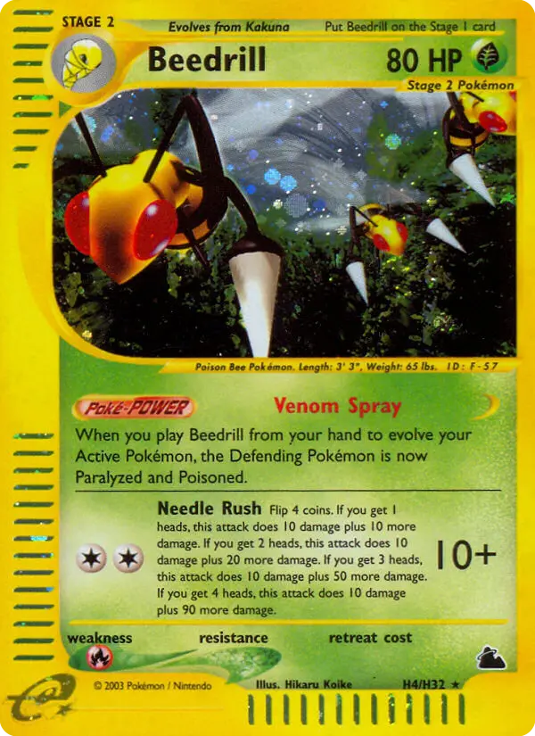 Beedrill - Skyridge H4 (Reverse Holo)