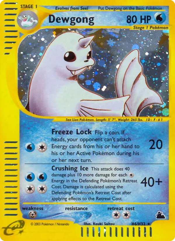 Dewgong - Skyridge H6 (Reverse Holo)